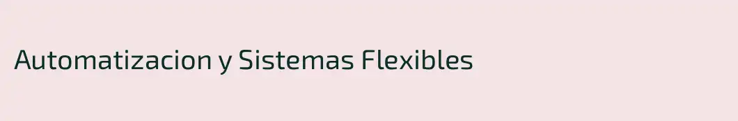 Automatizacion y Sistemas Flexibles